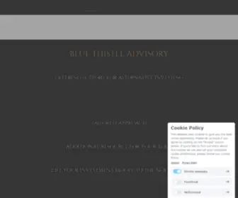 Bluethistleadvisory.com(Blue Thistle Advisory) Screenshot
