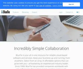 Bluetie.com(Email Hosting & Cloud Based Services) Screenshot