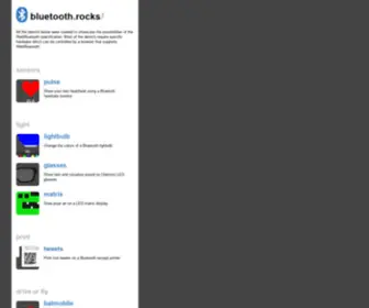 Bluetooth.rocks(How well does your browser support HTML5) Screenshot