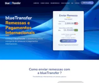 Bluetransfer.com.br(Remessas e Pagamentos Internacionais) Screenshot