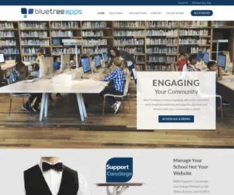 Bluetreeapps.com(Engaging School District Website Design and Parent Apps) Screenshot