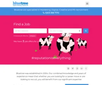 Bluetreerecruits.co.uk(Bluetree Digital ecommerce marketing design UX PR & Tech) Screenshot