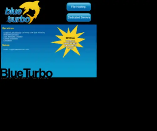 Blueturbo.com(Blue Turbo Hosting) Screenshot