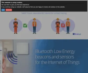 Blueupbeacons.com(Bluetooth Low Energy solutions for the Internet of Things) Screenshot