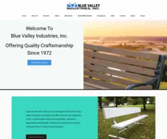 Bluevalleyind.com(Blue Valley Industries manufacturing quality site amenities since 1972) Screenshot