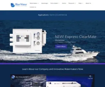 Bluewaterdesalination.com(Modern Watermakers for your Vessel) Screenshot