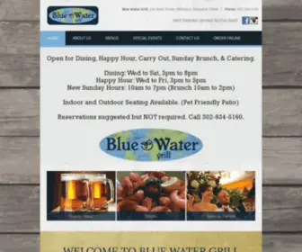 Bluewatergrillmillsboro.com(Blue Water Grill) Screenshot