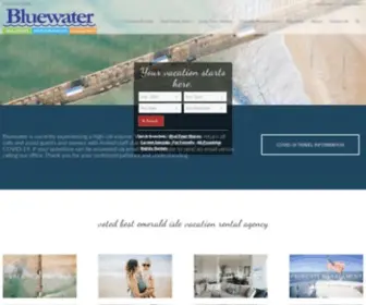 Bluewaternc.com(Emerald Isle & Atlantic Beach Vacation Rentals & Real Estate) Screenshot