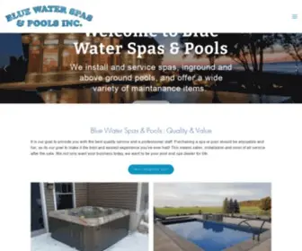Bluewaterspaandpool.com(Blue Water Spas and Pools) Screenshot