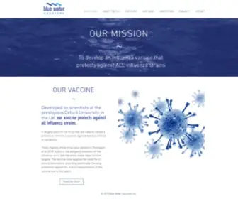 Bluewatervaccines.com(OUR VACCINES) Screenshot