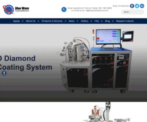 Bluewavesemi.com(Thin Film Deposition Equipment and Services) Screenshot