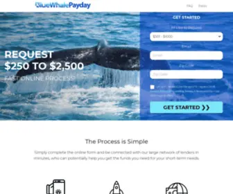 Bluewhale-Payday.com(Quick & Easy online process for Cash Loans) Screenshot