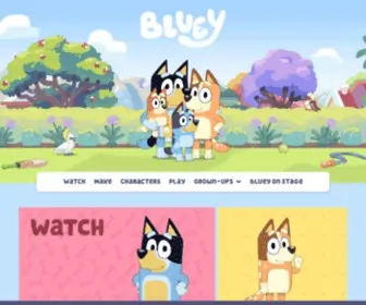 Bluey.tv(The official website for the hit animated television series) Screenshot