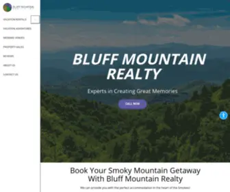 Bluffmountainrentals.com(Bluff Mountain Realty) Screenshot
