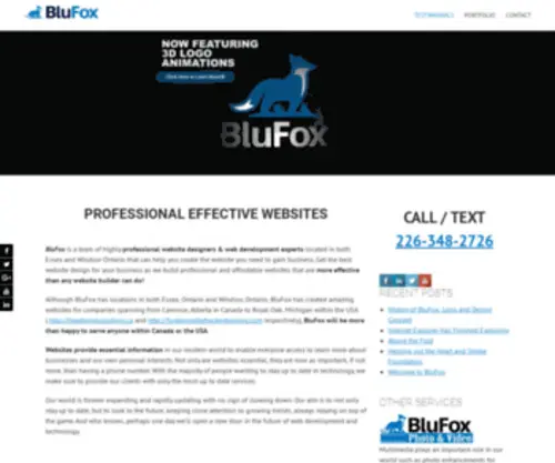 Blufox.ca(Home) Screenshot