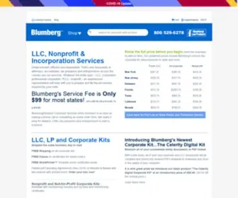 Blumberg.com(Incorporation Services with LLC or Corporate Kit) Screenshot