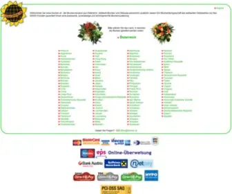 Blumen.at(Blumensträusse österreichweiter Versand Expresslieferung Geschenke und Trauerfloristik) Screenshot
