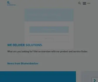 Blumenbecker.com(International industrial service provider) Screenshot