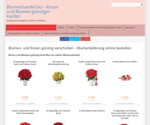 Blumenhandel.biz(Blumenhandel Online) Screenshot