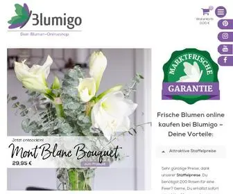 Blumigo.de(Frische Schnittblumen online bestellen bei Blumigo) Screenshot