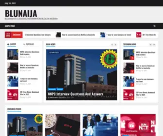 Blunaija.com(Blunaija is a leading information blog) Screenshot