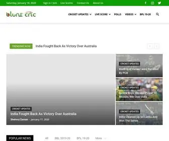 Bluntcric.com(Get Live Cricket Score of all ICC events in 2020 including cricket leagues. Bluntcric) Screenshot
