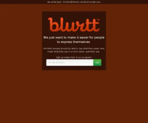 Blurtt.com(We just want to make it easier for people to express themselves) Screenshot