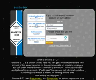 Blustere-BTC.su(Faucet Blustere) Screenshot
