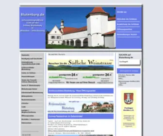 Blutenburg.de(Informationsplattform rund um Schloss Blutenburg in München) Screenshot