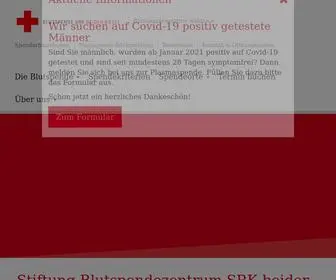Blutspende-Basel.ch(Blutspendezentrum Basel) Screenshot