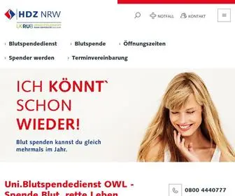 Blutspendedienst-OWL.de(Uni.Blutspendedienst OWL) Screenshot