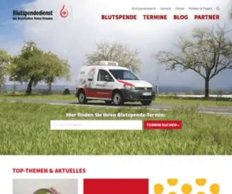 Blutspendedienst.com(Der blutspendedienst des brk (bayerisches rotes kreuz)) Screenshot