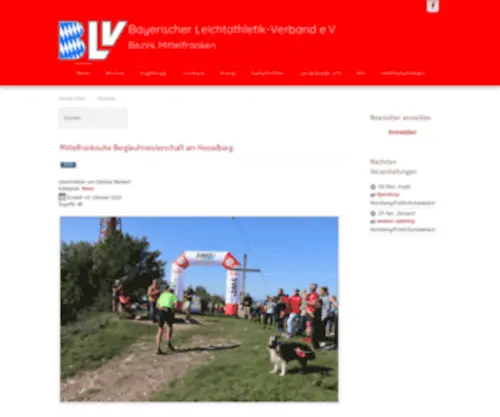 BLV-Mittelfranken.de(Bayerischer Leichtathletik) Screenshot