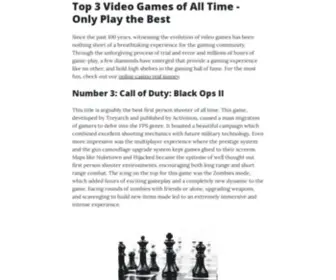 BLVdbistrony.com(Top 3 Video Games of All Time) Screenshot