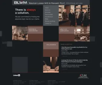 BLWmlawfirm.com(Bauman Loewe Witt & Maxwell) Screenshot