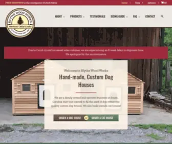 BLYthewoodworks.com(Custom Large Dog Cat Houses) Screenshot