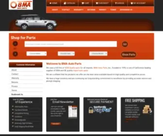 Bmaparts.com(BMA Auto Parts) Screenshot