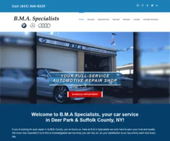 Bmaspecialists.com(Auto Repair Deer Park & Suffolk County) Screenshot