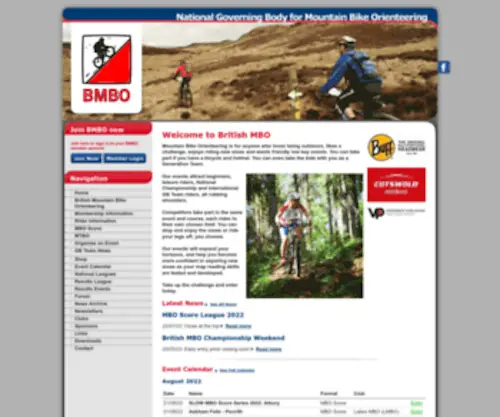 Bmbo.org.uk(British Mountain Bike Orienteering) Screenshot