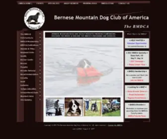 BMdca.org(Bernese Mountain Dog Club of America) Screenshot