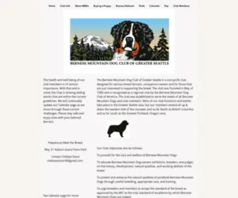 BMDCGS.org(Bernese Mountain Dog Club Of Greater Seattle) Screenshot