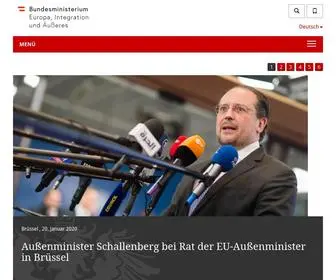 Bmeia.gv.at(Außenministerium Österreich) Screenshot