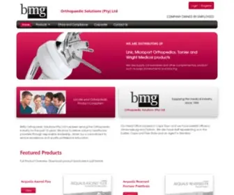 Bmgorthopaedics.com(BMG Orthopaedic Solutions (Pty) Ltd) Screenshot