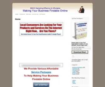 BMHcmarketing.com(Affordable & Effective Local Internet Marketing) Screenshot