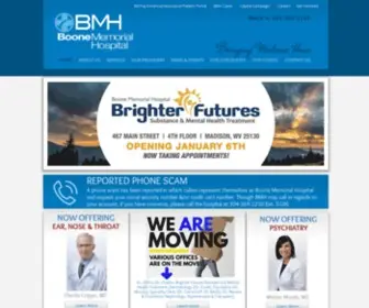 BMH.org(Boone Memorial Hospital in Madison) Screenshot