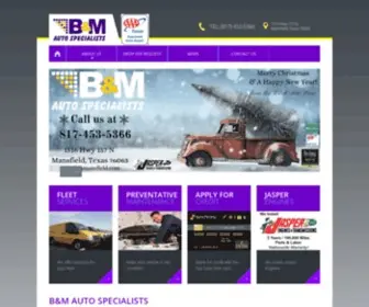 Bmmansfield.com(B&M Auto Specialists) Screenshot