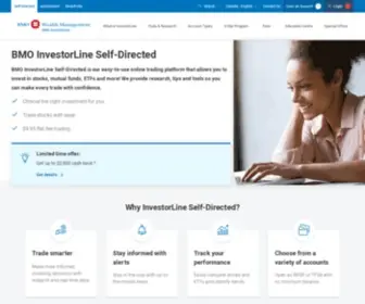 Bmoinvestorline.com(InvestorLine Self) Screenshot