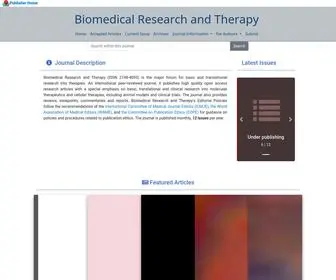 Bmrat.org(Biomedical Research and Therapy) Screenshot