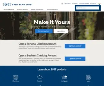 BMTC.com(Bank with BMT. Bryn Mawr Trust) Screenshot