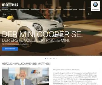BMW-Matthes.de(Herzlich Willkommen auf der Homepage der Autohaus Matthes GmbH) Screenshot